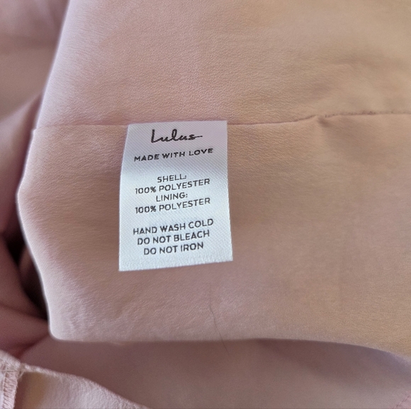 Lulus Rose Pink Long Sleeve Mini Wrap Dress Romantic Feminine Spring Size Small - Picture 15 of 16